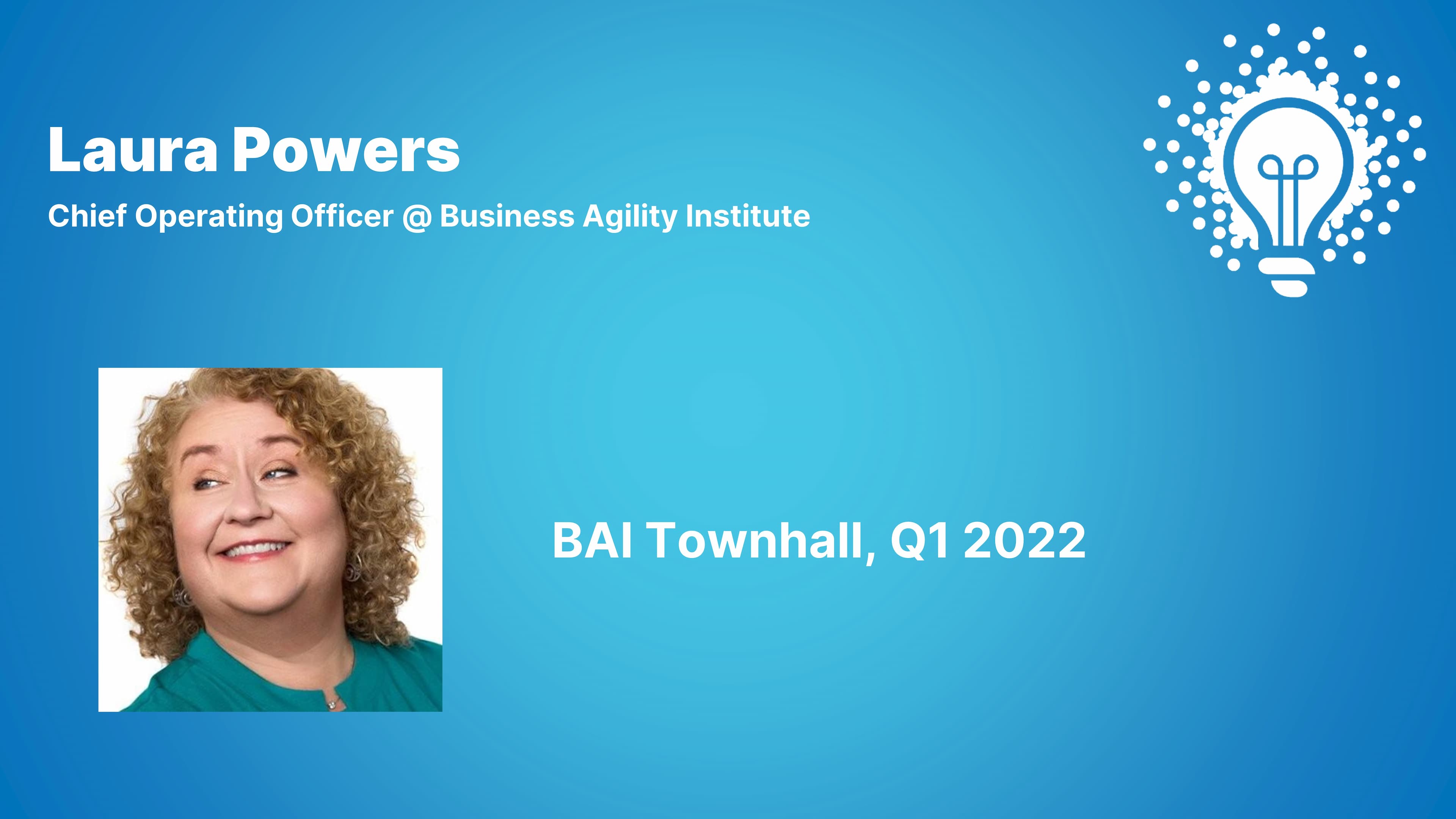 Townhall Update on Business Agility Institute
